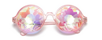 Roze holografische festival zonnebril